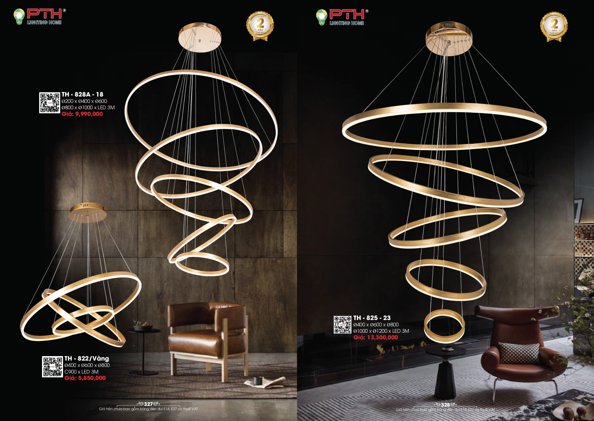 Bảng giá đèn trang trí PTH Lighting Home 2026